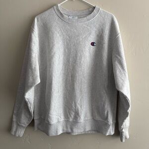 Champion Reverse Weave Crewneck Sweater - Large Off White